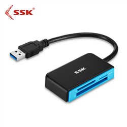 飚王（SSK） SCRM330 高速USB3.0多合一讀卡器 支持TF\SD\CF等手機相機卡